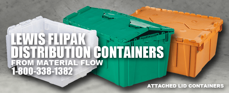 Lewis Flipak distribution containers from Material Flow